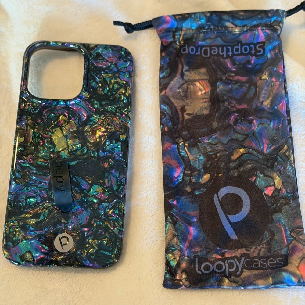 Loopy Case iPhone 14 Pro Max – Abalone Iridescent (Righty)
